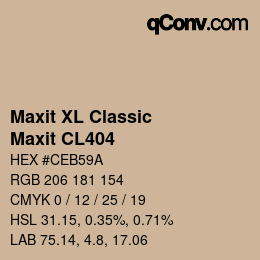 カラーコード: Maxit XL Classic - Maxit CL404 | qconv.com