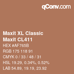 Código de color: Maxit XL Classic - Maxit CL411 | qconv.com