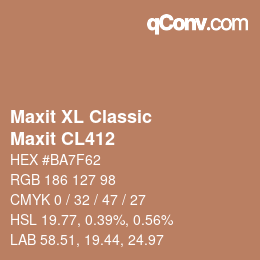 Código de color: Maxit XL Classic - Maxit CL412 | qconv.com