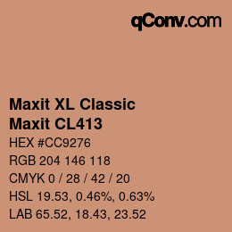 Código de color: Maxit XL Classic - Maxit CL413 | qconv.com