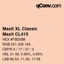 Código de color: Maxit XL Classic - Maxit CL415 | qconv.com