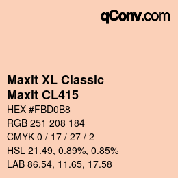 カラーコード: Maxit XL Classic - Maxit CL415 | qconv.com