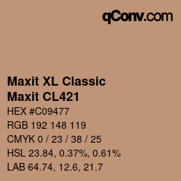 カラーコード: Maxit XL Classic - Maxit CL421 | qconv.com