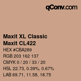 Code couleur: Maxit XL Classic - Maxit CL422 | qconv.com