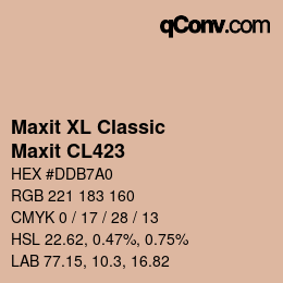 Código de color: Maxit XL Classic - Maxit CL423 | qconv.com