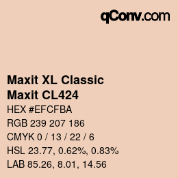 カラーコード: Maxit XL Classic - Maxit CL424 | qconv.com