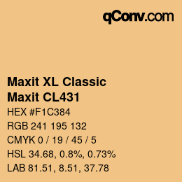 Code couleur: Maxit XL Classic - Maxit CL431 | qconv.com