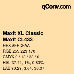 Código de color: Maxit XL Classic - Maxit CL433 | qconv.com