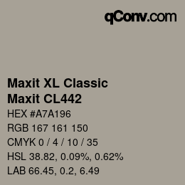 Code couleur: Maxit XL Classic - Maxit CL442 | qconv.com