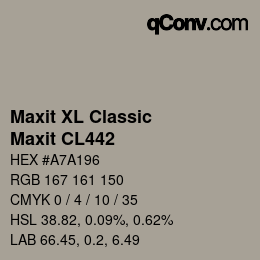 カラーコード: Maxit XL Classic - Maxit CL442 | qconv.com
