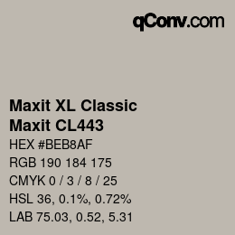 カラーコード: Maxit XL Classic - Maxit CL443 | qconv.com