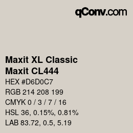 カラーコード: Maxit XL Classic - Maxit CL444 | qconv.com