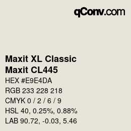 カラーコード: Maxit XL Classic - Maxit CL445 | qconv.com