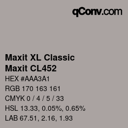 Code couleur: Maxit XL Classic - Maxit CL452 | qconv.com