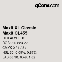 Código de color: Maxit XL Classic - Maxit CL455 | qconv.com