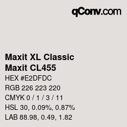 カラーコード: Maxit XL Classic - Maxit CL455 | qconv.com