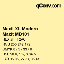 Code couleur: Maxit XL Modern - Maxit MD101 | qconv.com