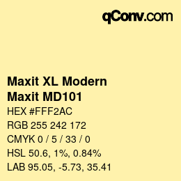 カラーコード: Maxit XL Modern - Maxit MD101 | qconv.com