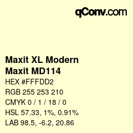Code couleur: Maxit XL Modern - Maxit MD114 | qconv.com