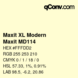 カラーコード: Maxit XL Modern - Maxit MD114 | qconv.com