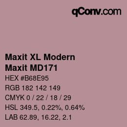 カラーコード: Maxit XL Modern - Maxit MD171 | qconv.com