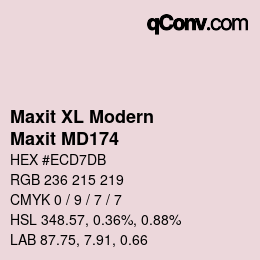 カラーコード: Maxit XL Modern - Maxit MD174 | qconv.com