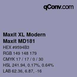 カラーコード: Maxit XL Modern - Maxit MD181 | qconv.com