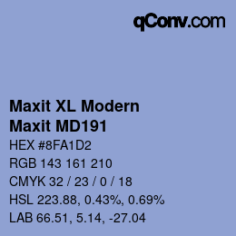 カラーコード: Maxit XL Modern - Maxit MD191 | qconv.com