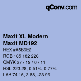 カラーコード: Maxit XL Modern - Maxit MD192 | qconv.com