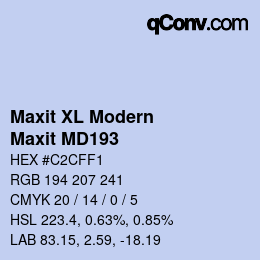 Código de color: Maxit XL Modern - Maxit MD193 | qconv.com