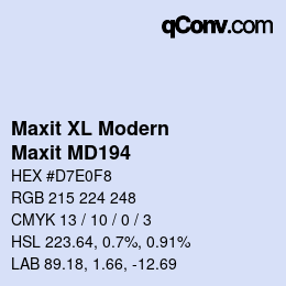 カラーコード: Maxit XL Modern - Maxit MD194 | qconv.com