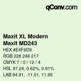 Farbcode: Maxit XL Modern - Maxit MD243 | qconv.com