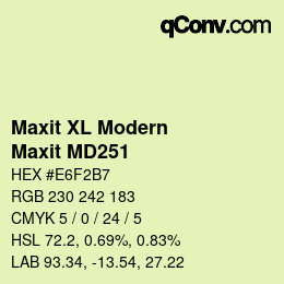 Farbcode: Maxit XL Modern - Maxit MD251 | qconv.com