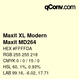 カラーコード: Maxit XL Modern - Maxit MD264 | qconv.com