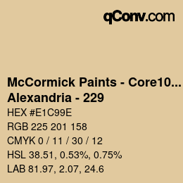 Farbcode: McCormick Paints - Core100 - Alexandria - 229 | qconv.com