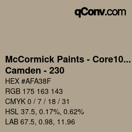 Code couleur: McCormick Paints - Core100 - Camden - 230 | qconv.com