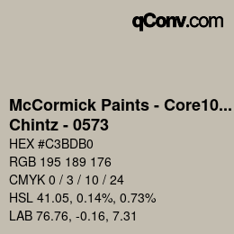 Farbcode: McCormick Paints - Core100 - Chintz - 0573 | qconv.com
