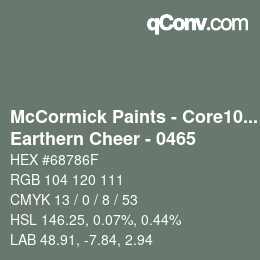 Farbcode: McCormick Paints - Core100 - Earthern Cheer - 0465 | qconv.com