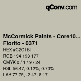 Farbcode: McCormick Paints - Core100 - Fiorito - 0371 | qconv.com