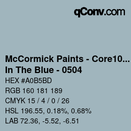 カラーコード: McCormick Paints - Core100 - In The Blue - 0504 | qconv.com