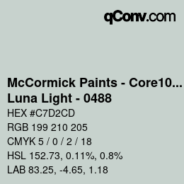 カラーコード: McCormick Paints - Core100 - Luna Light - 0488 | qconv.com