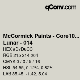 カラーコード: McCormick Paints - Core100 - Lunar - 014 | qconv.com