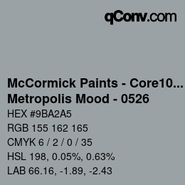 Farbcode: McCormick Paints - Core100 - Metropolis Mood - 0526 | qconv.com