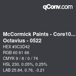 カラーコード: McCormick Paints - Core100 - Octavius - 0522 | qconv.com
