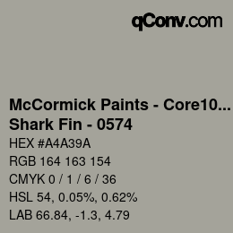 カラーコード: McCormick Paints - Core100 - Shark Fin - 0574 | qconv.com