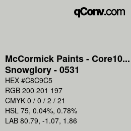 Code couleur: McCormick Paints - Core100 - Snowglory - 0531 | qconv.com