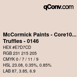 Farbcode: McCormick Paints - Core100 - Truffles - 0146 | qconv.com