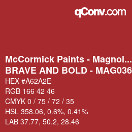 Farbcode: McCormick Paints - Magnolia - BRAVE AND BOLD - MAG036 | qconv.com