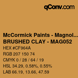 カラーコード: McCormick Paints - Magnolia - BRUSHED CLAY - MAG052 | qconv.com