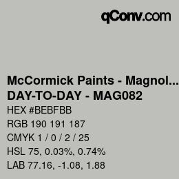 カラーコード: McCormick Paints - Magnolia - DAY-TO-DAY - MAG082 | qconv.com